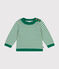 Pullover in maglia di lana e cotone neonato verde JARDIN/ AVALANCHE