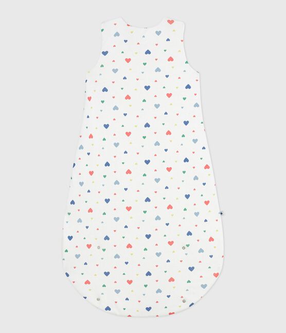 Sacco nanna neonato in cotone con cuore stampato TOG 2 bianco MARSHMALLOW/bianco MULTICO