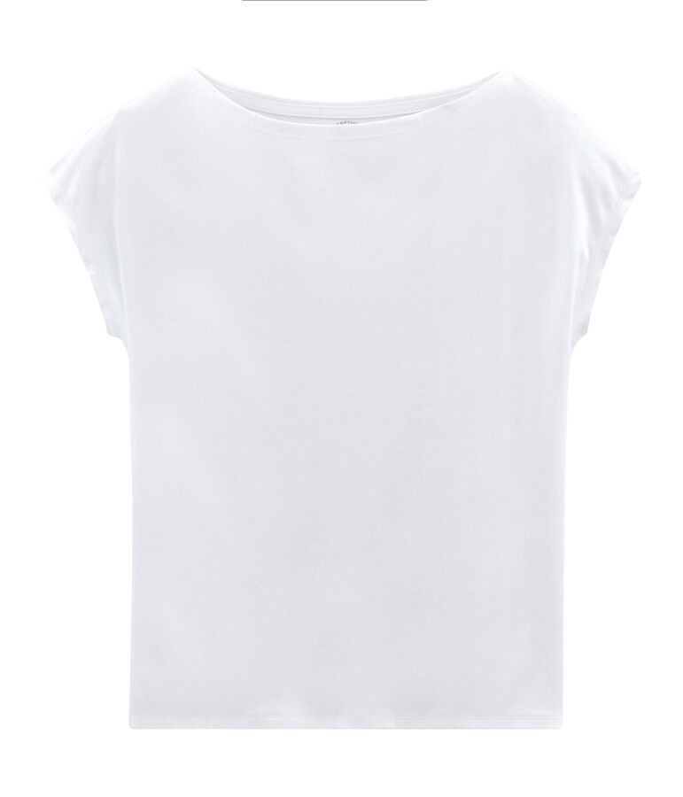 T-shirt manica corta in cotone Sea Island donna bianco
