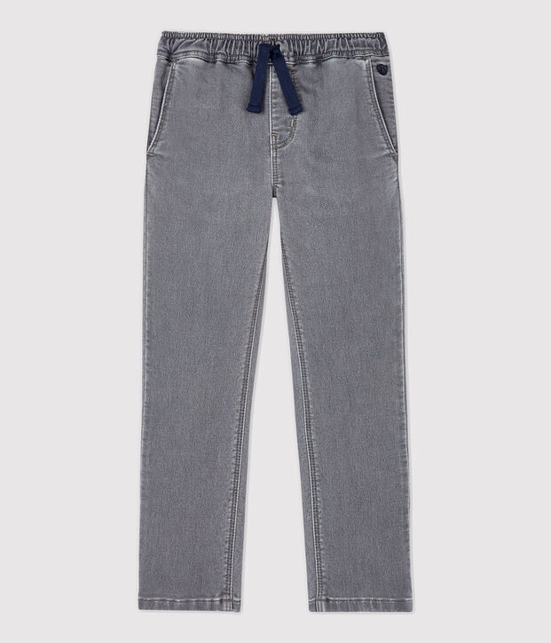 Pantalone regular bambino in denim grigio