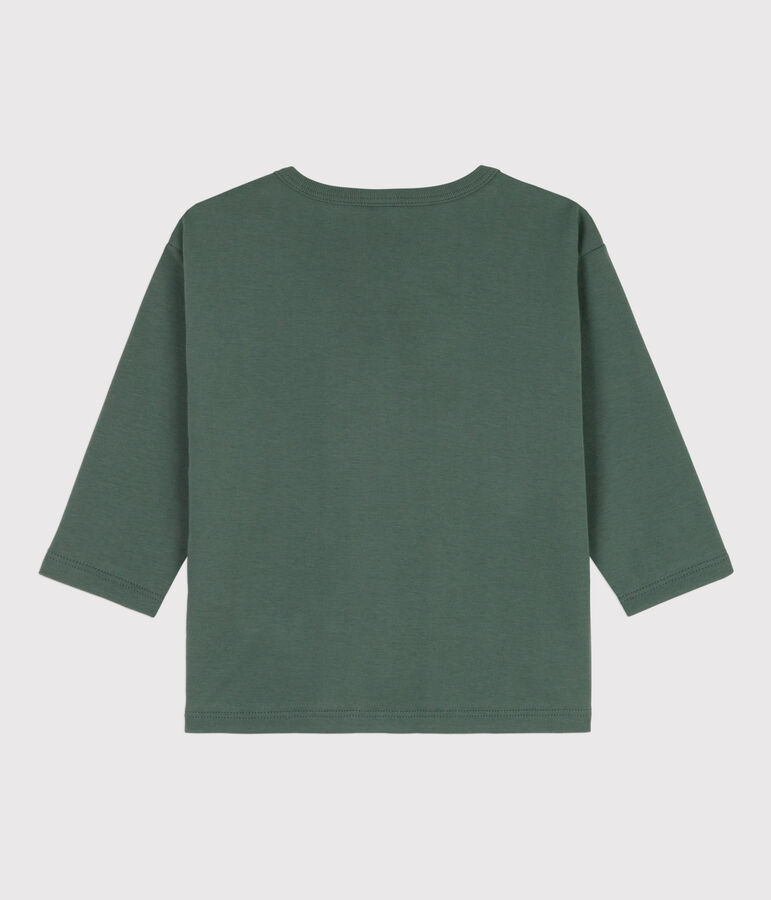 T-shirt maniche lunghe beb&egrave; in cotone verde