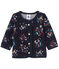 Cardigan per bebé femmina in tubique stampato blu SMOKING/bianco MULTICO