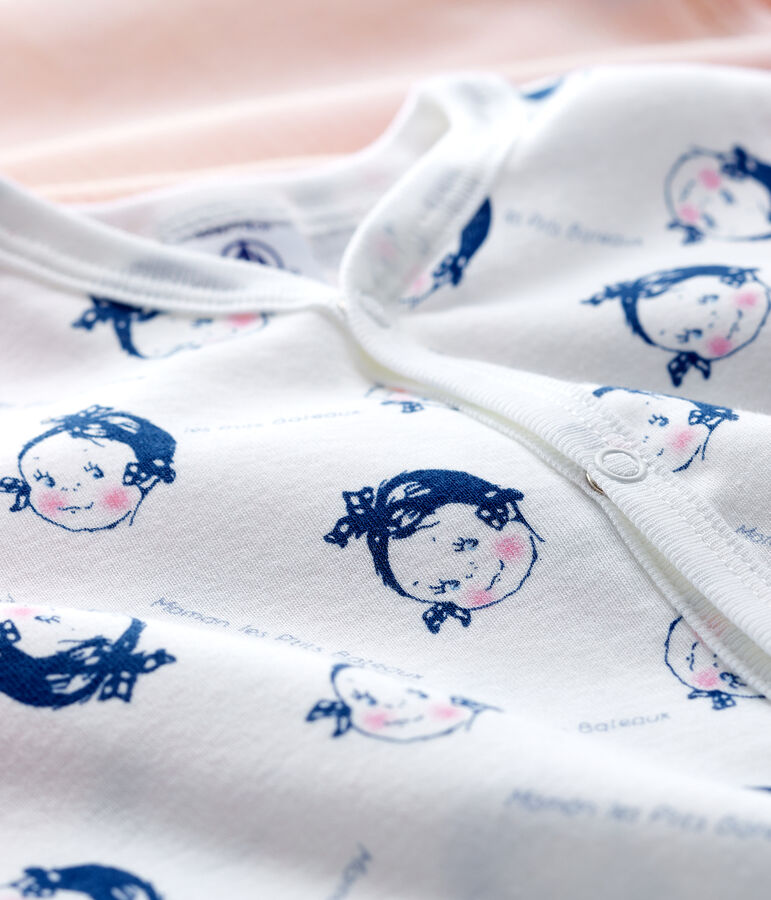 Set di 2 tutine pigiama neonata a costine multicolore