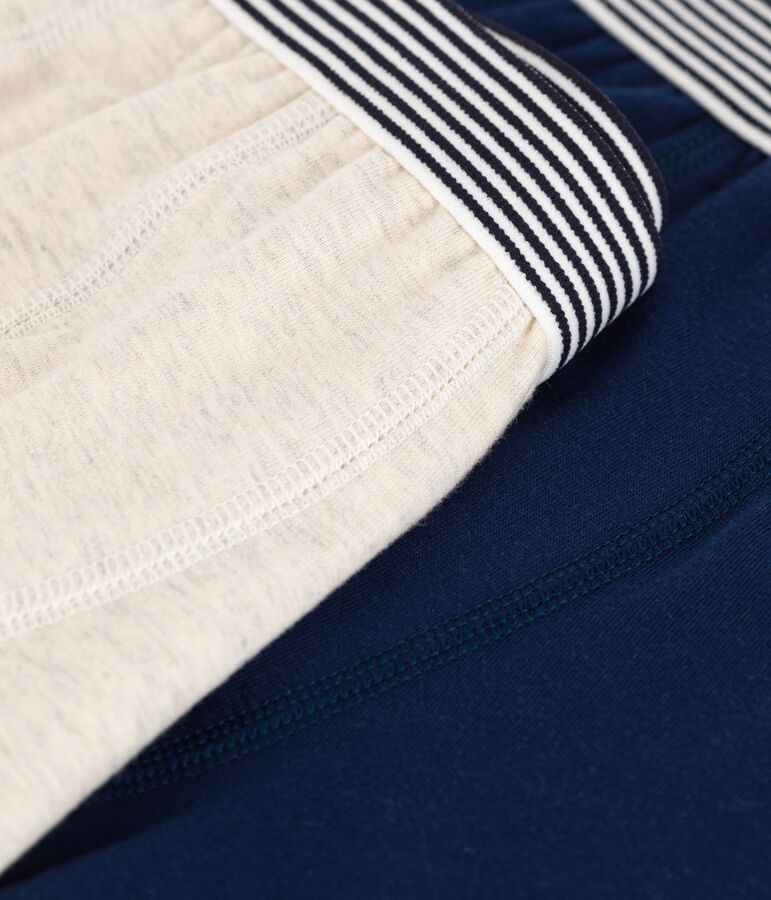 Confezione da 2 boxer bambino in cotone ed elastam tinta unita multicolore