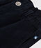 Pantaloni in velluto tinta unita bambina blu SMOKING