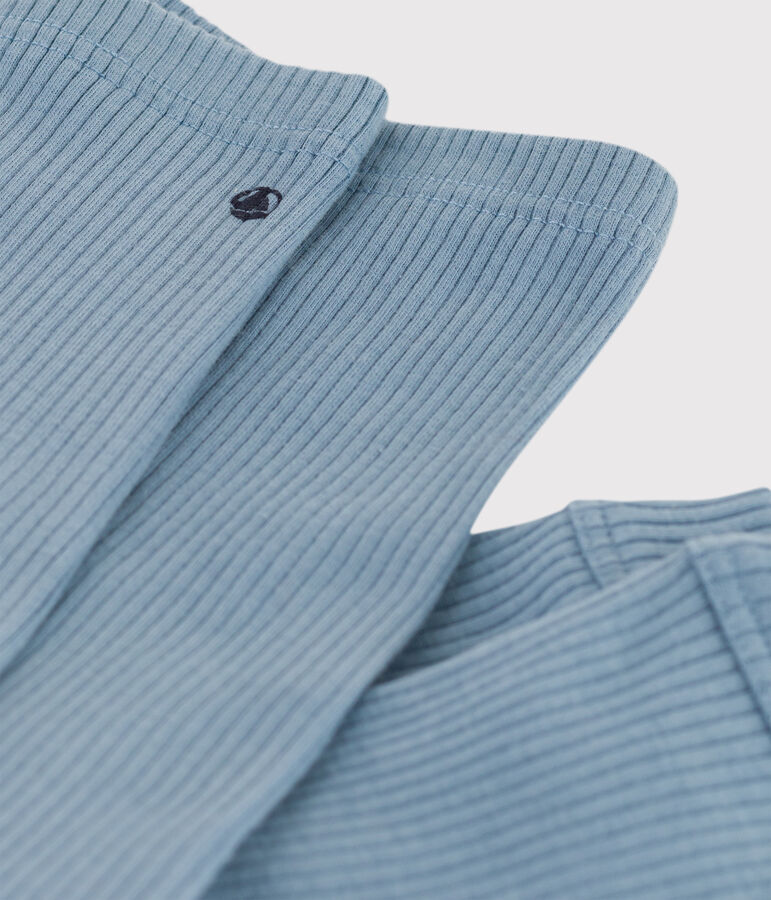 Leggings beb&egrave; in maglia a costine blu ROVER