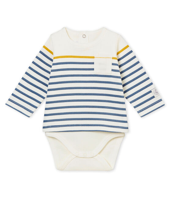 Body tee-shirtML per bebé maschio bianco MARSHMALLOW/bianco MULTICO