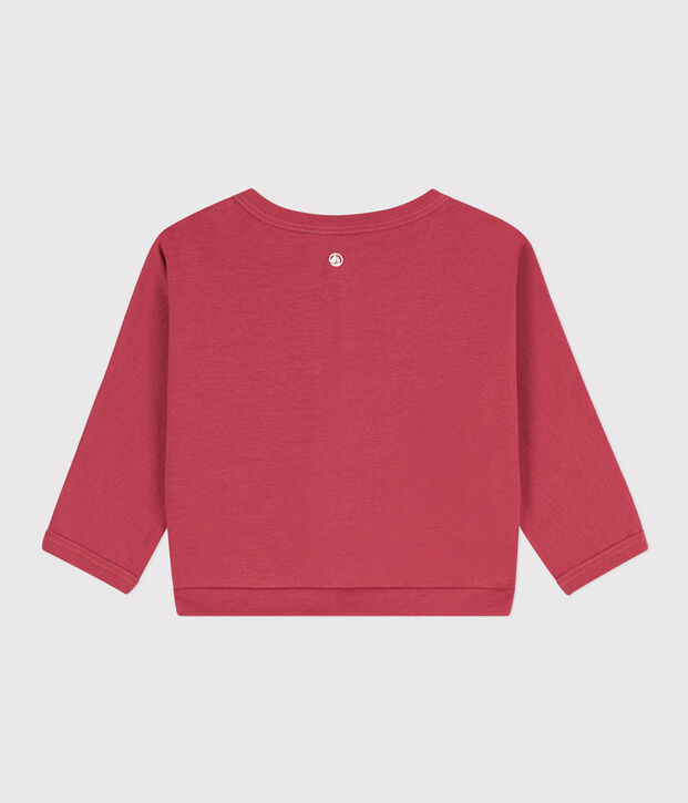 Cardigan neonato in cotone rosa