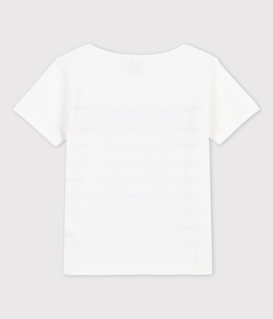 T-shirt in cotone bambina / bambino bianco MARSHMALLOW