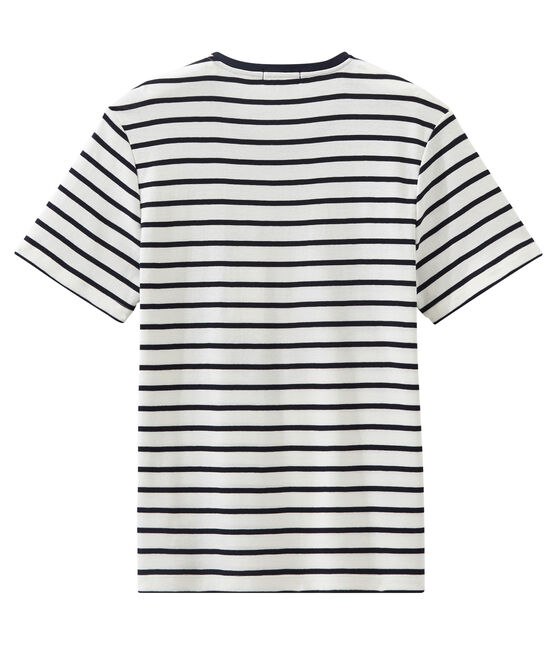 Tee-shirt unisex bianco MARSHMALLOW/blu SMOKING