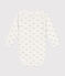 Body incrociato a maniche lunghe in cotone neonato bianco MARSHMALLOW/ HERBIER