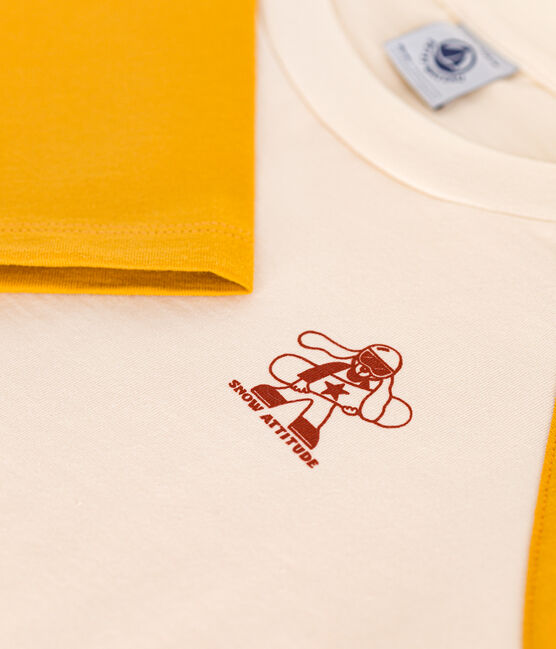 T-shirt a maniche lunghe in cotone bambino  AVALANCHE/ BOUDOR