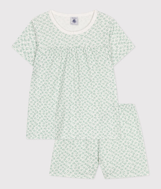 Pigiama corto in cotone a fiori bambino MARSHMALLOW/ PAUL