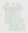 Pigiama corto in cotone a fiori bambino MARSHMALLOW/ PAUL