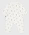Pigiama senza piedini in cotone con orso stampato neonato MARSHMALLOW/ BRUN