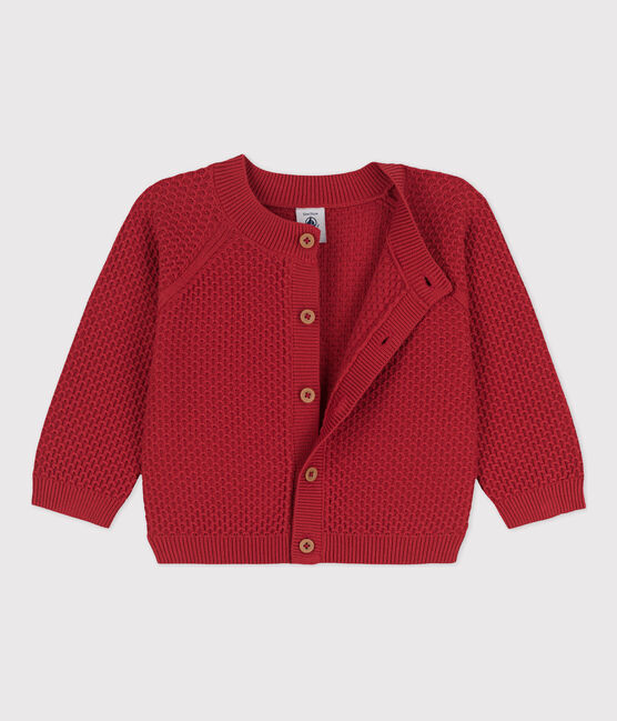 Cardigan in maglia di cotone per neonati STOP