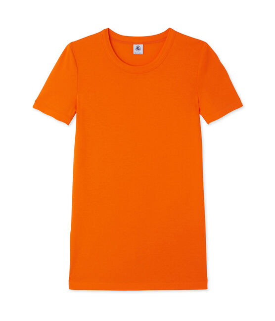 T-shirt donna in costina originale 1X1 arancione Feu