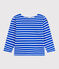 Maglia a righe a maniche lunghe in cotone unisex blu PERSE/bianco MARSHMALLOW