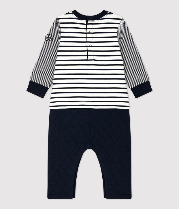 Tutina iconica beb&egrave;. bianco/blu