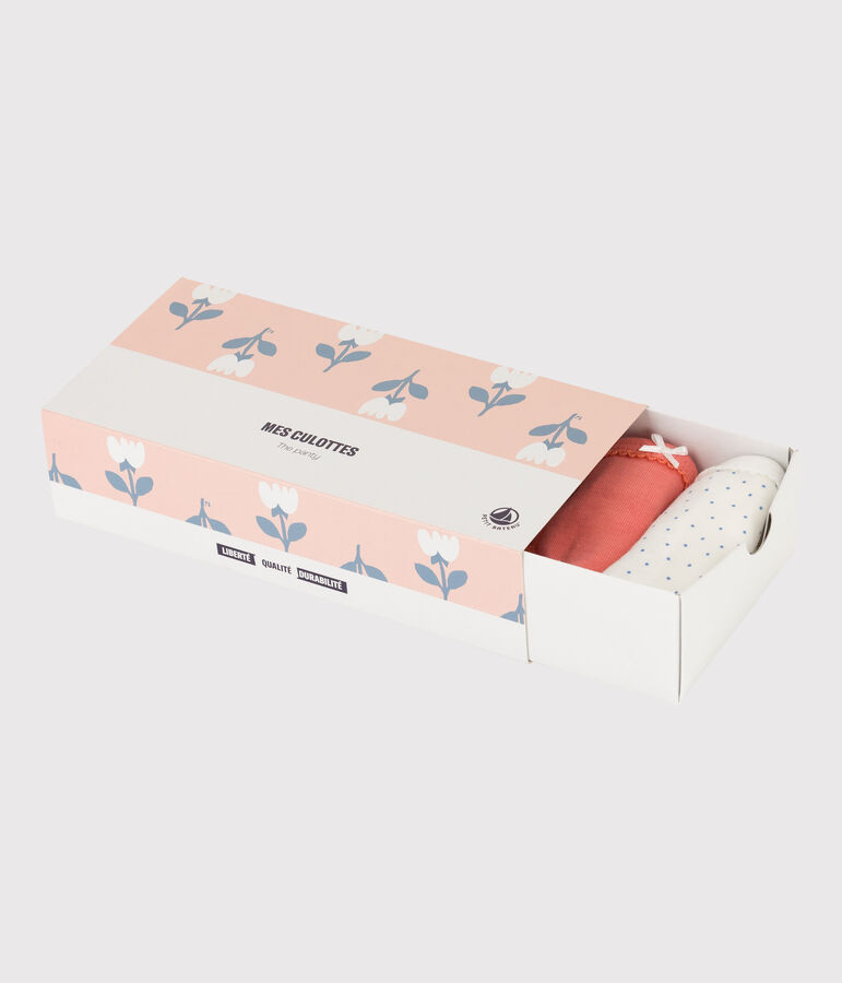 Confezione da 5 slip tulipani in cotone bambina multicolore