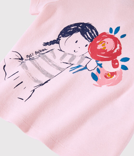 T-shirt a maniche corte da neonata rosa MINOIS