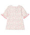 Blusa manica corta beb&egrave; femmina in fantasia. bianco/multicolore