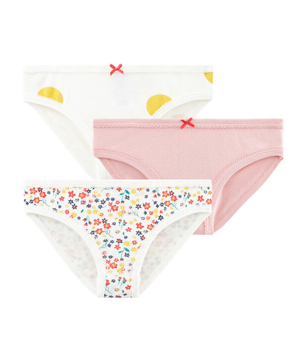Trio slip bambina multicolore