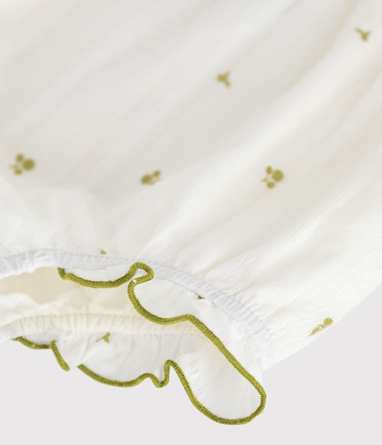 Bloomer in cotone con stampa a fiori neonata verde/verde