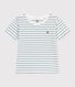 T-shirt a maniche corte in cotone a righe bambino
