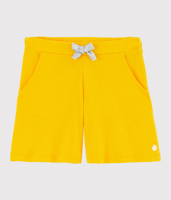 Shorts in cotone bambina giallo JAUNE