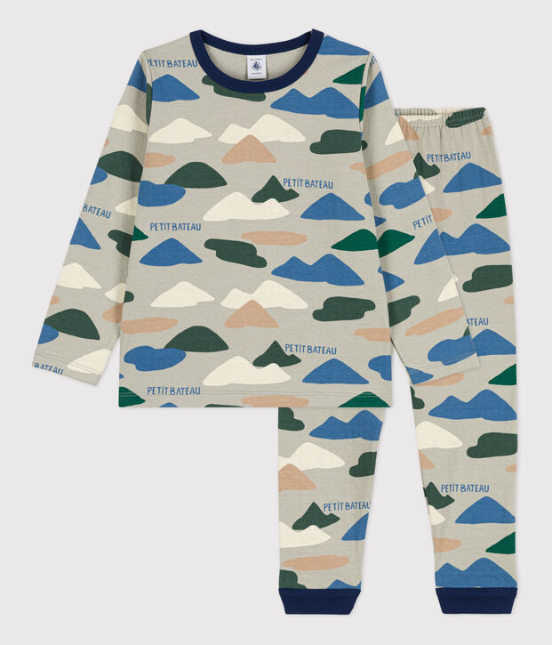 Pigiama bambino in tubique grigio/multicolore