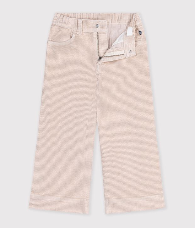 Pantaloni a gamba ampia in velluto bambino GESSO