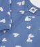 Pigiama in tessuto felpato con stampa a cuori neonato blu/bianco