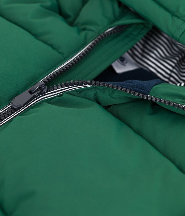 Piumino tinta unita bambino verde