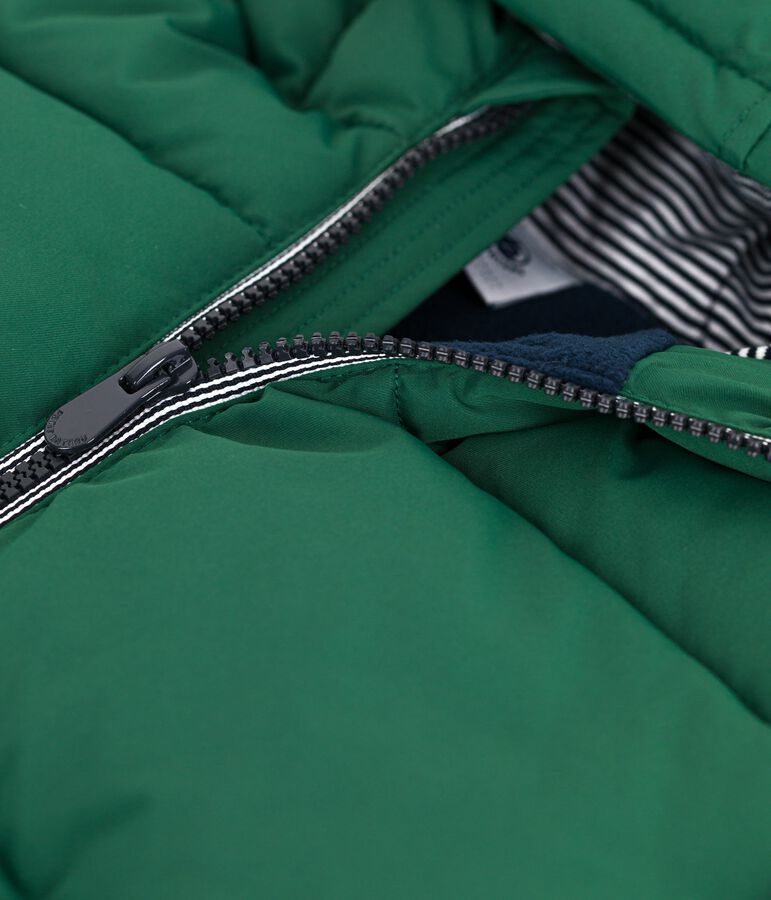 Piumino tinta unita bambino verde