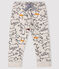 Pantalone in tubique bebè maschio grigio BELUGA/bianco MULTICO
