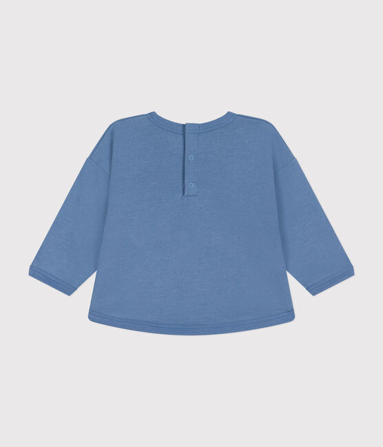 Maglia in tessuto felpato neonato blu BEACH