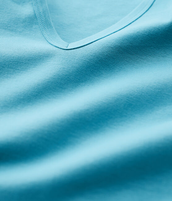T-shirt scollo a V iconica Donna blu MIROIR
