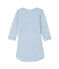 Body bebè bambino maniche lunghe lana e cotone blu FRAICHEUR/grigio TEMPETE