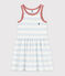 Abito senza maniche in cotone a righe bambina PLEINAIR/ MARSHMALLOW