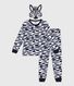 Pigiama travestimento bambino in cotone con zebra stampata