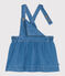 Abito smanicato in denim leggero per bebè blu DENIM CLAIR