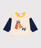 T-shirt a maniche lunghe in jersey sottile neonato bianco AVALANCHE/ MEDIEVAL