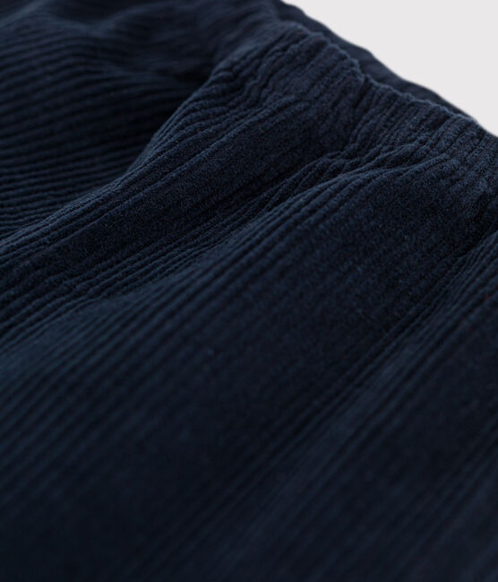 Pantalone bebè in velluto a coste grosse blu SMOKING