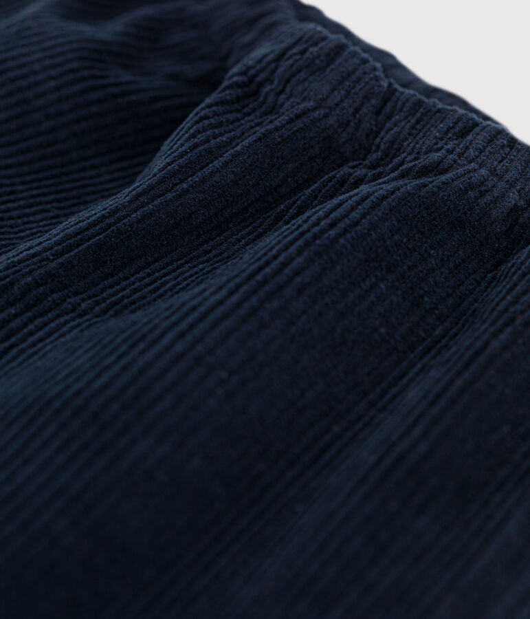 Pantalone beb&egrave; in velluto a coste grosse blu