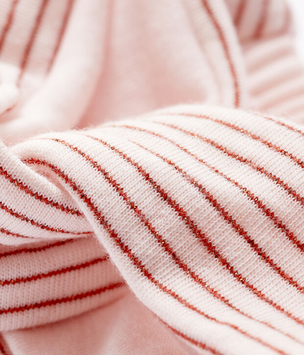 Fascia a righe beb&egrave; femmina rosa/rosa