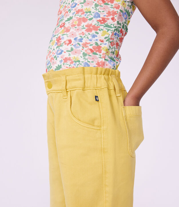 Pantaloni in cotone bambino giallo