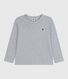 T-shirt a maniche lunghe in cotone tinta unita bambino