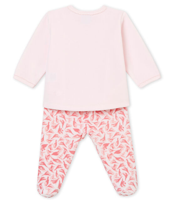 Pigiama per bebé femmina rosa VIENNE/bianco MULTICO