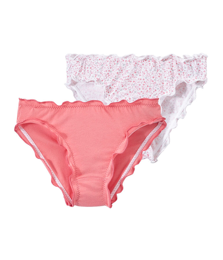 Lotto di 2 culottes per bambina con volants bianco LOT